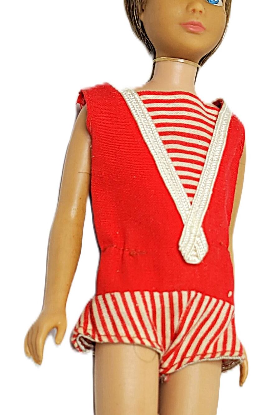 1960's Vintage Skipper, Barbie's Little Sister's Iconic Red Swim Suit